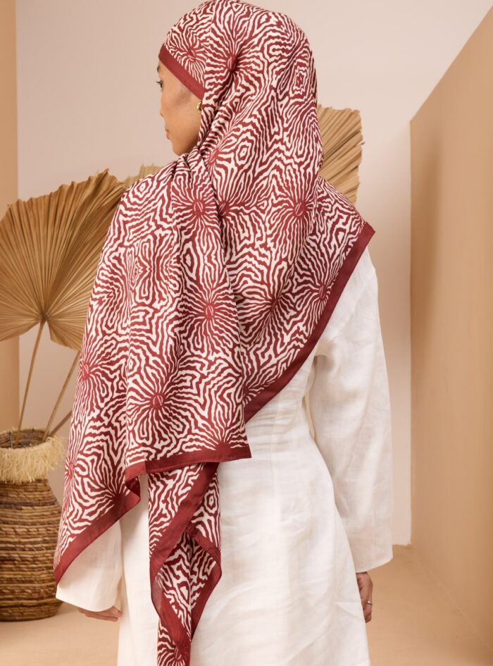 Lovury Ipeksi Sal Monogram Bordo