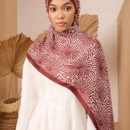 Lovury Ipeksi Sal Monogram Bordo