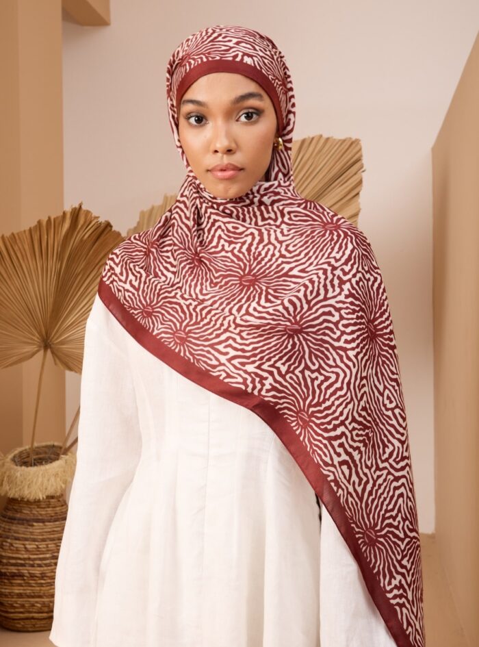 Lovury Ipeksi Sal Monogram Bordo