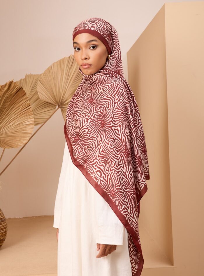 Lovury Ipeksi Sal Monogram Bordo