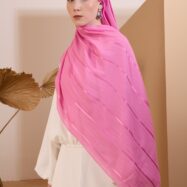 Flossy Modal Şal Aura Desen Pembe