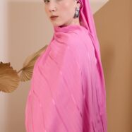 Flossy Modal Şal Aura Desen Pembe